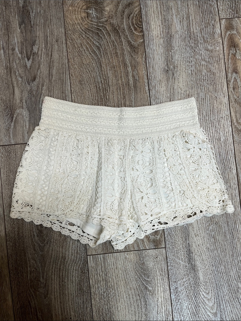 Rewind Cream Crochet Lace Skort